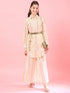 Girls Striped Palazzos (IW-GOLDENLUREX)