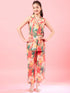 Girls Printed Top with Trousers (IW-GREENMULTI)