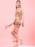 Girls Printed Top with Trousers (IW-GREENMULTI)