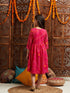 Pspeaches Girls Printed Fit & Flare Georgette Ethnic Dress (IW-MAGENTAGGT)