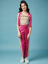 Girls Floral Printed Pure Cotton Top with Trousers (IW-MAGENTAIKKAT)