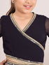 Girls V-Neck Top with Palazzos (IW-NAVYGGTCORD)