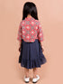 Navy Blue Ethnic Motifs Cotton Dress (IW-Navyikkat)