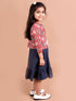 Navy Blue Ethnic Motifs Cotton Dress (IW-Navyikkat)
