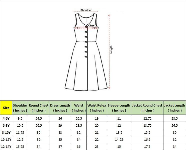 Pspeaches Girls Orange & Blue Booti Print Cotton Empire Dress With Cape ( Sku-Iw-Orangebooticape )