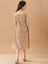 Girls Floral Printed Cotton A-Line Midi Dress (IW-PINKCROCHET)