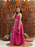 Pspeaches One Shoulder Floral Printed Top With Skirt & Waist Belt (IW-PINKFOILGGT)