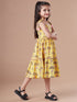 Girls Floral Printed Tiered Fit & Flare Midi Dress (IW-PINKPARROT)