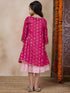 Girls Tiered Sleeveless A-Line Midi Georgette Ethnic Dress With Embroidered Shrug (IW-RANIGGTSEQ)