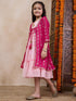 Girls Tiered Sleeveless A-Line Midi Georgette Ethnic Dress With Embroidered Shrug (IW-RANIGGTSEQ)
