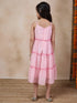 Girls Tiered Sleeveless A-Line Midi Georgette Ethnic Dress With Embroidered Shrug (IW-RANIGGTSEQ)