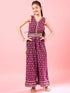 Girls Printed Basic Jumpsuit with Embellished (IW-WINEDOBBY)