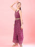 Girls Printed Basic Jumpsuit with Embellished (IW-WINEDOBBY)