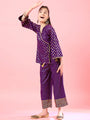 Girls Printed Top with Pyjamas (IW-WINEFOIL)