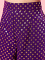 Girls Printed Top with Pyjamas (IW-WINEFOIL)
