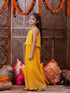 Girls Floral Printed Shoulder Straps Top With Palazzos (IW-YELLOWCOORD)