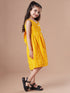 Girls V-Neck Ethnic Motifs Printed Cotton A-Line Dress (IW-YELLOWDOBBY)