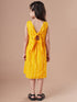 Girls V-Neck Ethnic Motifs Printed Cotton A-Line Dress (IW-YELLOWDOBBY)