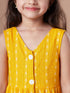 Girls V-Neck Ethnic Motifs Printed Cotton A-Line Dress (IW-YELLOWDOBBY)