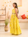 Girls Ethnic Motifs Printed Fit & Flare Maxi Ethnic Dress with Dupatta & Belt (IW-YELLOWKHADDI)