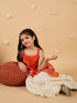 2-Piece Red & White Top & Palazzo Set (IW25006004)