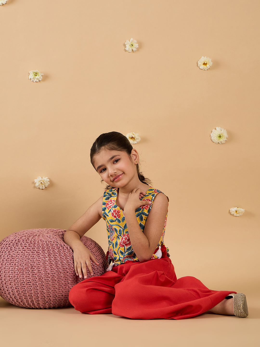 2-Piece Red Top & Palazzo Set (IW25007705)