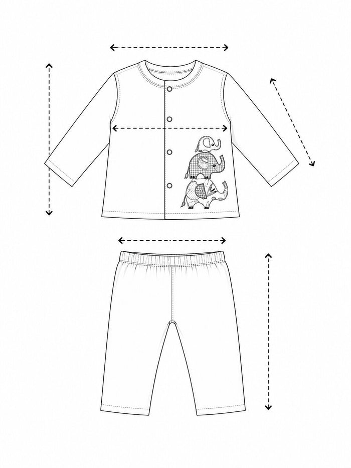 Pspeaches Baby Boy Lime Ethnic Solid Cotton Straight Fit Top With Pant Set ( Sku-Inb-S-Coordlime ) size chart