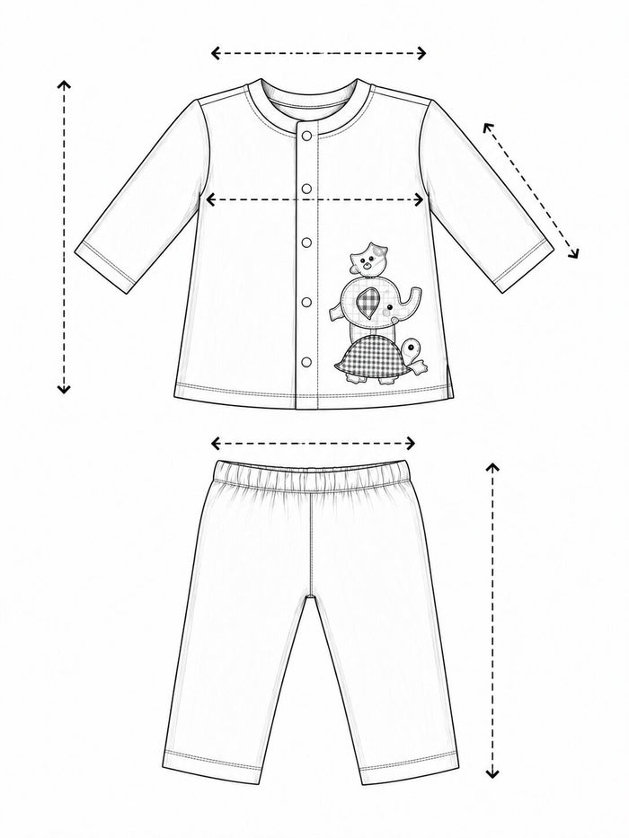 Pspeaches Baby Boy Mustard Ethnic Solid Cotton Straight Fit Top With Pant Set ( Sku-Inb-S-Coordmustard ) size chart