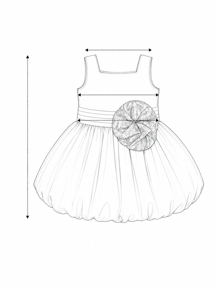 Pspeaches Baby Girl Royal Blue Ethnic Solid Taffeta Flared Dress ( Sku-Ing-D-Blueballoondress ) size chart