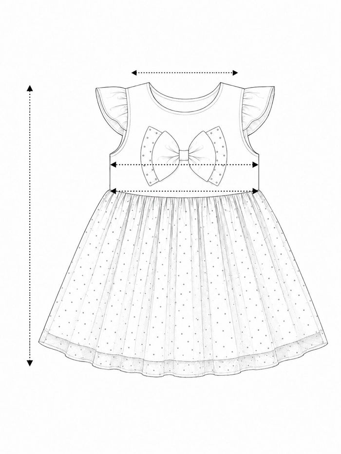 Pspeaches Baby Girl White & Blue Ethnic Solid & Dot Taffeta Flared Dress ( Sku-Ing-D-Netfoildress ) size chart