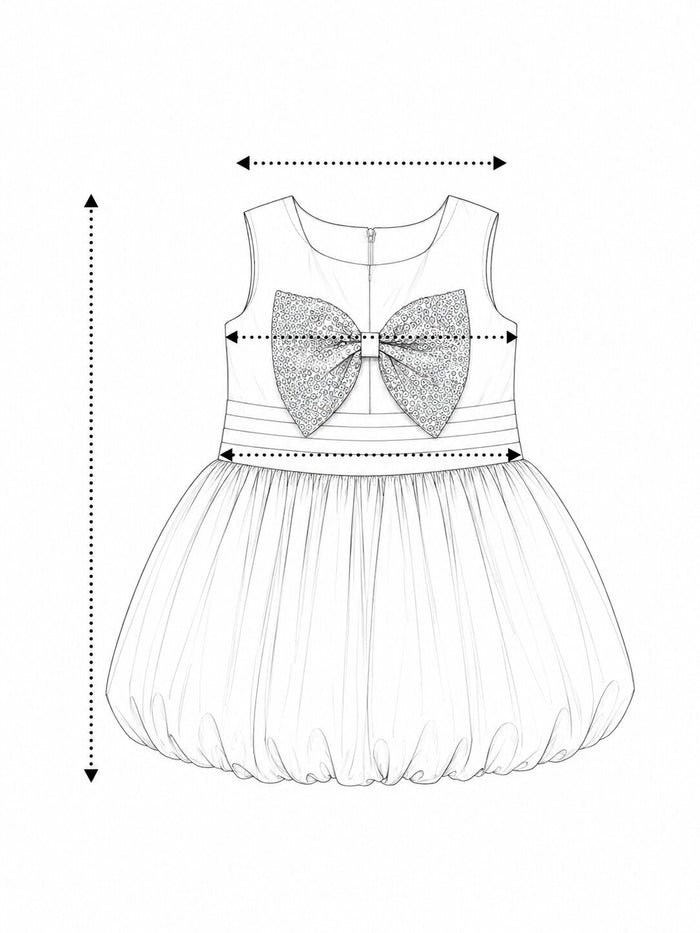 Pspeaches Baby Girl Peach Ethnic Solid Taffeta Flared Dress size chart