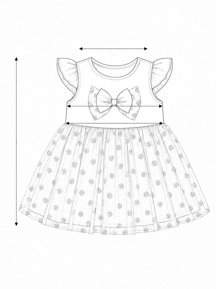 Pspeaches Baby Girl White & Peach Ethnic Solid & Foil Net Taffeta Flared Dress ( Sku-Ing-D-Peachfoilnetdress ) size chart