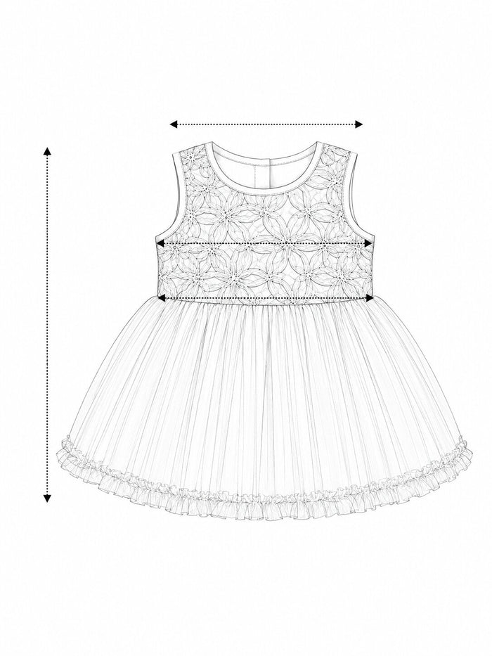Pspeaches Baby Girl Pink Ethnic Solid Satin Flared Dress ( Sku-Ing-D-Pinksatindress ) size chart