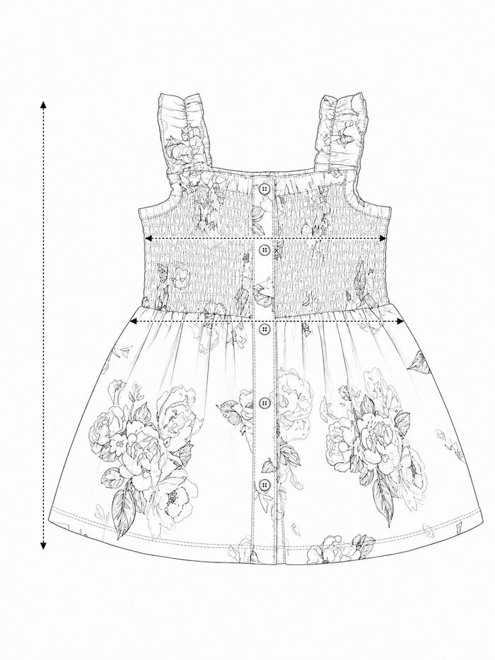 Pspeaches Baby Girl Pinkish Purple Ethnic Floral Print Rayon A-Line Dress ( Sku-Ing-d-pinksmockingdress ) size chart
