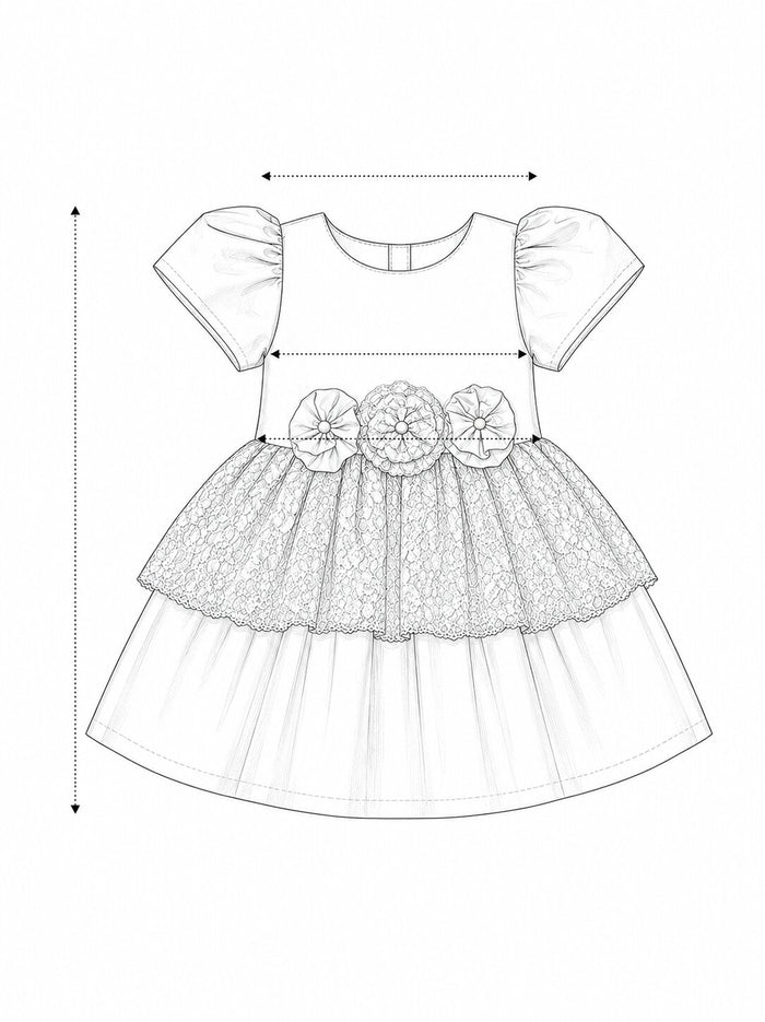 Pspeaches Baby Girl Red Ethnic Solid Taffeta Flared Dress ( Sku-Ing-D-Rosydress ) size chart