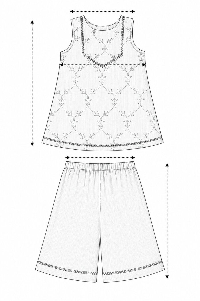 Pspeaches Baby Girl Mint Green & Magenta Ethnic Embroidered Kota Foil A-Line Kurta With Palazzo Set ( Sku-Ing-Ks-Kotafoil ) size chart