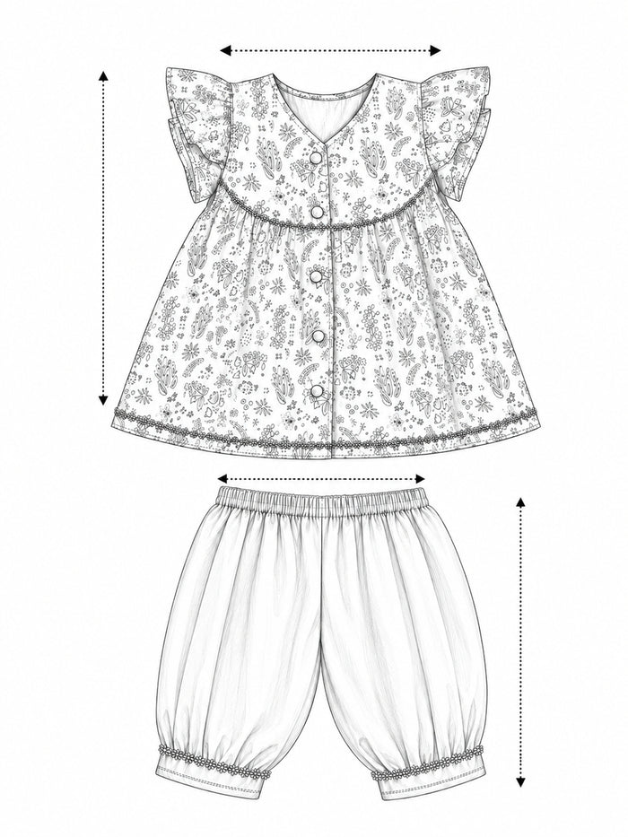 Pspeaches Baby Girl Pink & Yellow Ethnic Floral Print Cotton A-Line Kurta With Pant( Sku-Ing-Ks-Purplebooticambric ) size chart