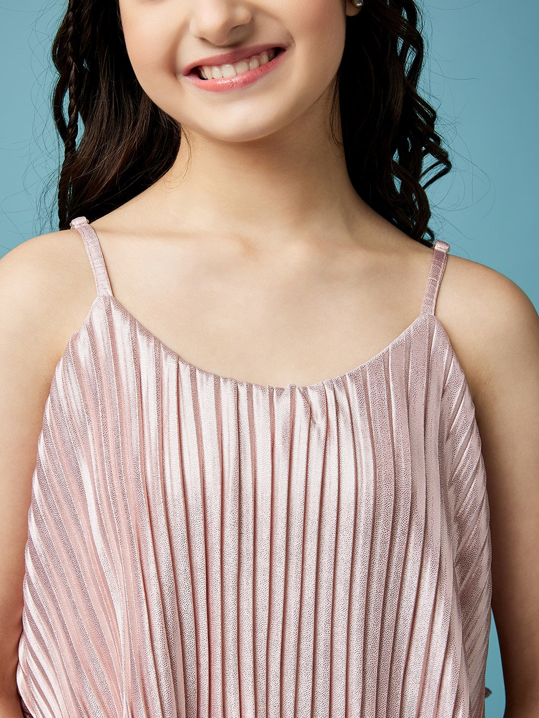 Girls Accordion Pleated Basic Jumpsuit (j-pleatjaz)