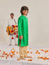 Boys Embroidered Regular Beads And Stones Kurta With Pyjamas (KP-BANGLORIGREEN)
