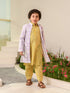 Boys Ethnic Motifs Printed Pure Cotton Kurta with Pyjamas & Nahru Jacket (KP-BLACKSTRIPE)