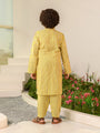 Boys Ethnic Motifs Printed Pure Cotton Kurta with Pyjamas & Nahru Jacket (KP-BLACKSTRIPE)