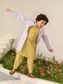 Boys Ethnic Motifs Printed Pure Cotton Kurta with Pyjamas & Nahru Jacket (KP-BLACKSTRIPE)