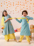 Boys Ethnic Motifs Printed Regular Pure Cotton Kurta With Pyjamas (KP-BLUEYELLOW)