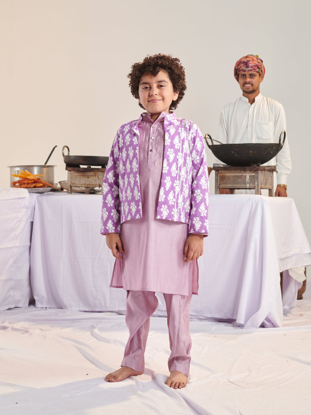 Boys Regular Kurta With Pyjamas (KP-DOBBY)