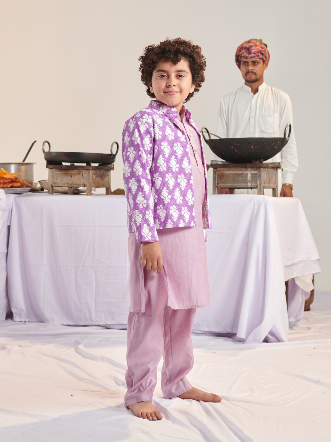 Boys Regular Kurta With Pyjamas (KP-DOBBY)