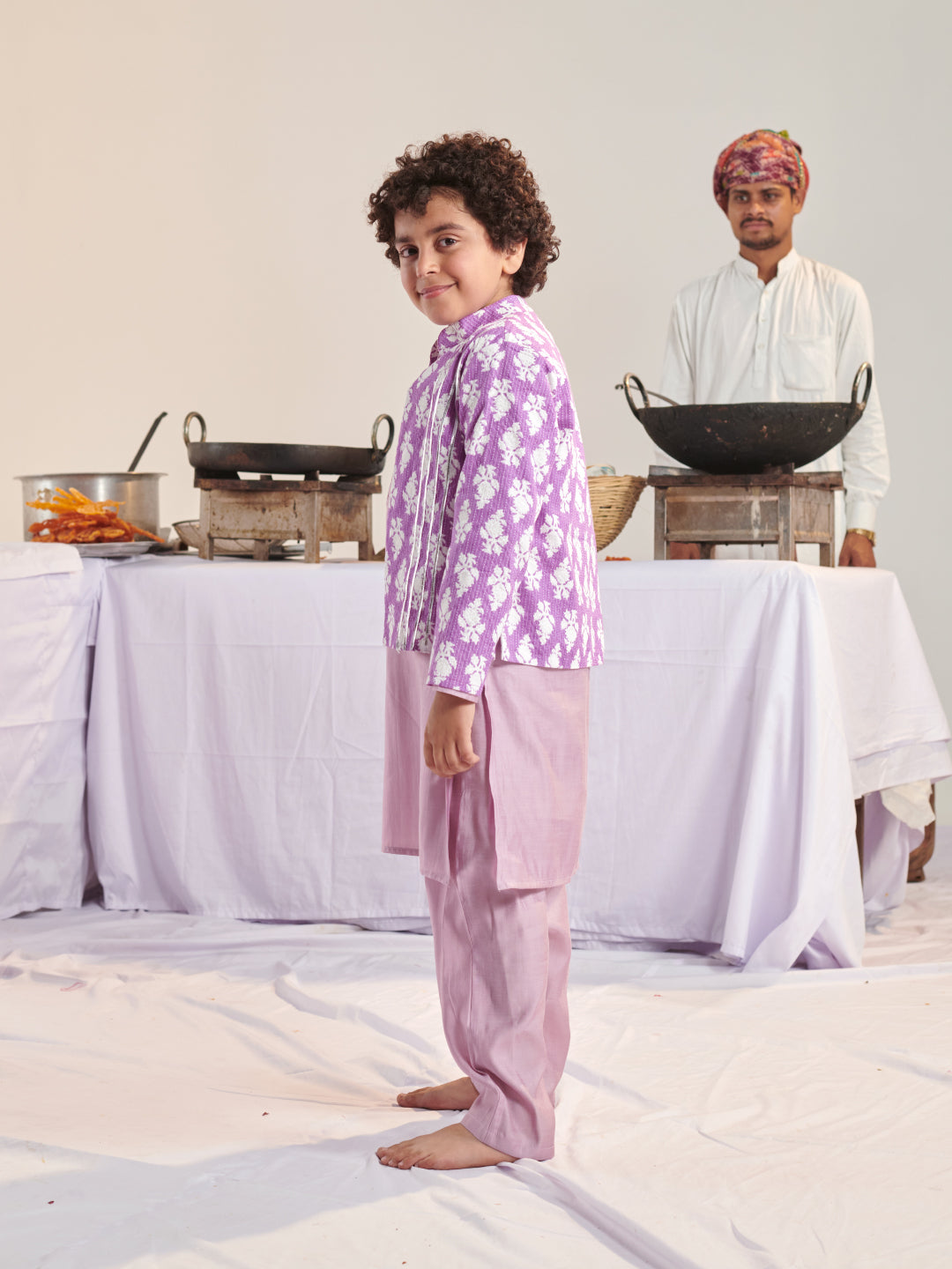 Boys Regular Kurta With Pyjamas (KP-DOBBY)