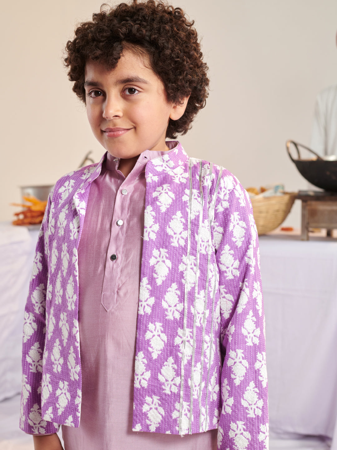 Boys Regular Kurta With Pyjamas (KP-DOBBY)