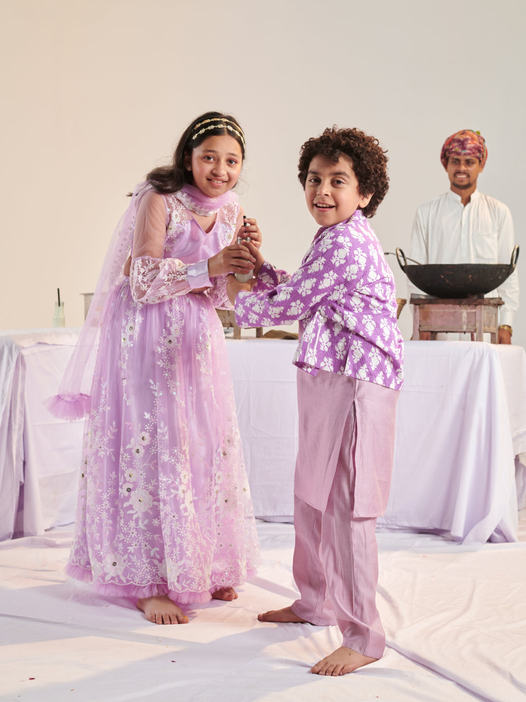 Boys Regular Kurta With Pyjamas (KP-DOBBY)