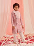 Boys Floral Embroidered Regular Kurta With Pyjamas (KP-DUSTYPINK)