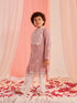 Boys Floral Embroidered Regular Kurta With Pyjamas (KP-DUSTYPINK)